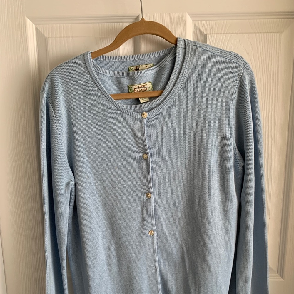 TOMMY BAHAMA SILK/COTTON SWEATER SET w/ TANK TOP